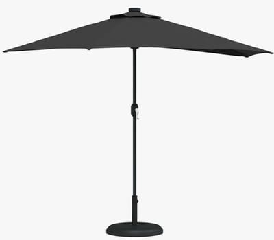 Gartenschirm 294 x 150 x 224 cm – LED Außen Sonnenschirm, UV-beständig, Höhenverstellbar & Handkurbel, Klappbar für Balkon, Garten & Terrasse – Laura