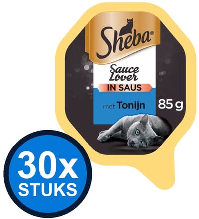 30x Sheba - Sauce Lover Tonijn - Kattenvoer Natvoer - 85g