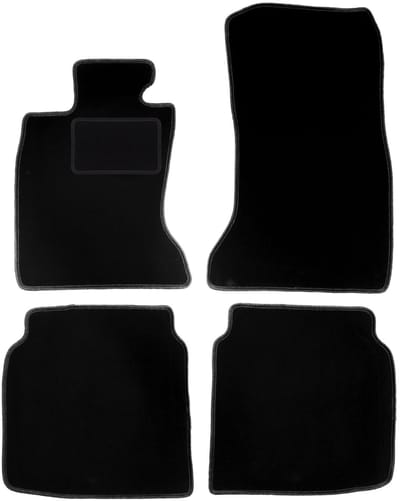 Zwarte velours vloermatten voor: BMW 7 F02 sedan (2008-2015)