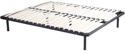 Vente-unique Lattenbodem om zelf te monteren – 120 x 200 cm – 2 x 19 latten – Met poten – Zwart – KALISTA van YSMÉE
