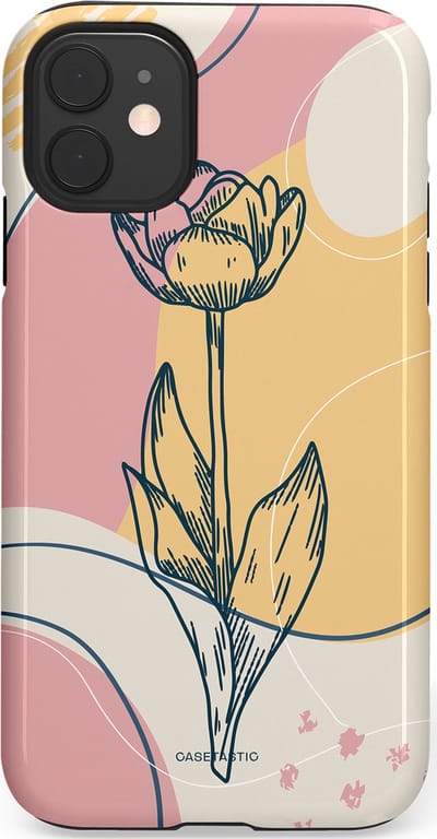 Casetastic Hoesje Geschikt voor Apple iPhone 11 - Stijlvolle Beschermende Duo-layer Case - Zachte tulp