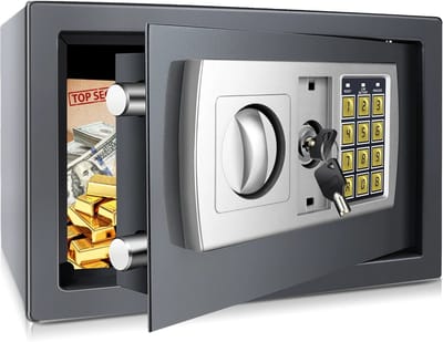 Tumex - Elektronische Digitale Kluis - Kluis met Cijferslot - 8.5L Capaciteit - 31x20x20 cm - 4mm Stalen Deur - Met Pincode en 2 Sleutels