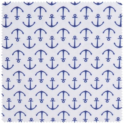 Katoenen stof "Anker-Blauw"