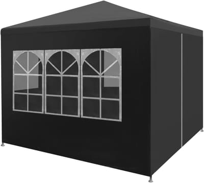 Partytent met zijwanden - Tuinpaviljoen Feesttent - Buitenfeesten Organiseren - UV- en waterbestendig - 3 x 3 meter - Antraciet