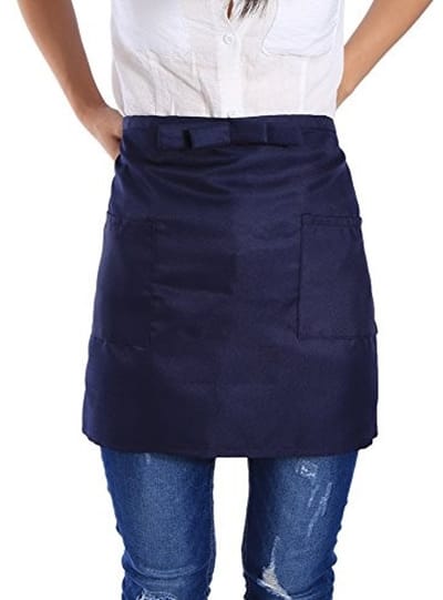 Dailygoods- Schort Halve Lengte - Korte Schort Unisex - Oliebestendig - Met Zakken - Comfortabel - 100% Polyester - Keukenschort