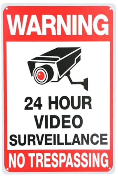 Waarschuwingsbord voor videobewaking - Duurzaam en weerbestendig 20 x 30 cm