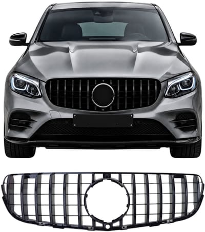 Panamericana GT Grill Geschikt voor Mercedes GLC X253 & GLC Coupé C253 2015-2019 – Glanzend Zwart