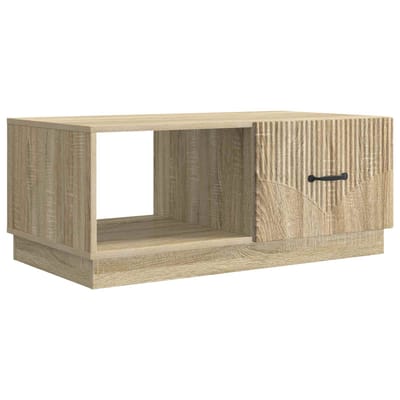 vidaXL - Salontafel - Sonoma - Eiken - 90 - x - 50 - x - 37 - cm - Bewerkt - hout