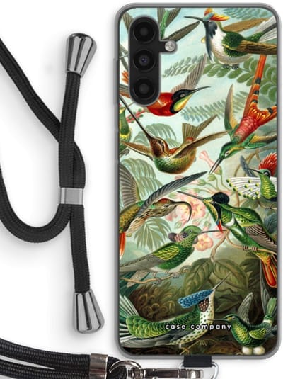 Case Company® - Hoesje met koord geschikt voor Samsung Galaxy A13 5G hoesje met Koord - Haeckel Trochilidae - Telefoonhoesje met Zwart Koord - Bescherming aan alle Kanten en Over de Schermrand