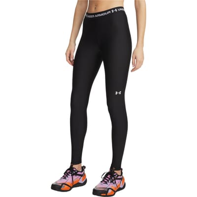 Under Armour HeatGear Legging-BLK Dames Sportlegging - Ultimate Zwart - Wit