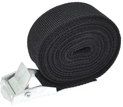 Spanband - 1 stuks - 3 meter - Zwart - Met klem - Universeel - Band om voorwerpen vast te zetten in auto - Verhuizen - Sjorband - CHPN
