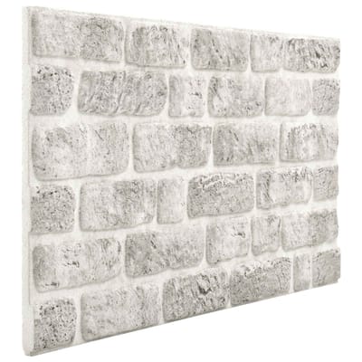 vidaXL - Wandpanelen - 10 - st - 100 - x - 50 - cm - Lichtgrijs - EPS-schuim