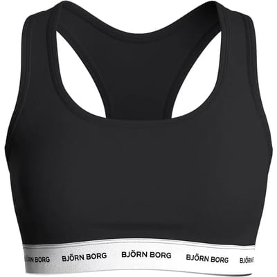 Björn Borg Logo Soft Sporttop Dames - Sportbeha Vrouwen - Katoen - Zwart - Maat S