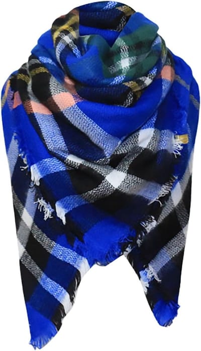 Dames Sjaal - Warme omslagdoek - Dagelijks gebruik - Zachte gebreide stof - 140 x 140 cm - Blauw