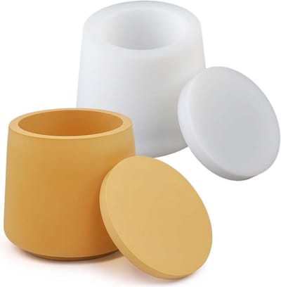 Siliconen Mal voor Kaarsen en Betongieten met Deksel - DIY Vorm voor Creatieve Kaarsenstandaards