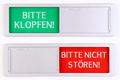 Niet Storen Bord met Schuiver - 17,5 x 5 x 0,7 cm - Perfect voor Tijdelijke en Definitieve Montage