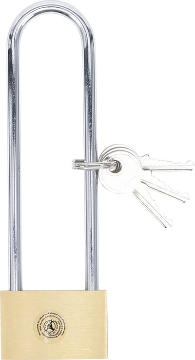 BGS Hangslot messing extra hoge beugel, 40 mm