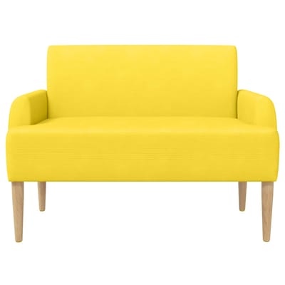 vidaXL - Lovingseat - met - knoopge - tuft - Licht - Geel - 116 - x - 67 - x - 81 - cm