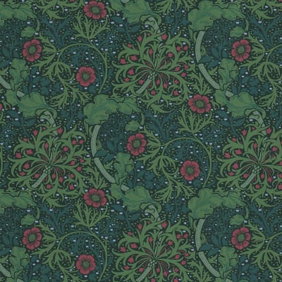 Bloemen behang Profhome 390591-GU vliesbehang glad met bloemmotief mat groen zwart wijnrood petrol 5,33 m2