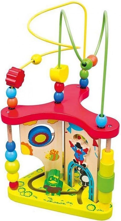 MOTORIEK triangel JUMBO hoogte 36 cm Groot Kralenframe Kralenspiral motoriek