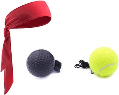 Boksen Bal - Reflex Bal - Reactiesnelheid Trainen - Verstelbare Hoofdband - 2 Ballen Set - Diverse Kleuren
