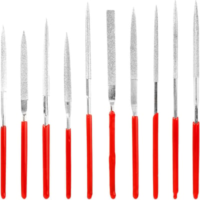 Mini Diamant Vijlen - Naaldvijlen Set - Precisiewerk - 10 Delige Set - 100 mm - Metaal