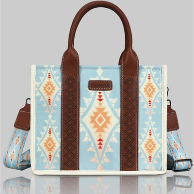 Dames Tote Bag, Crossbody Tas in Boheemse Stijl, Handgedragen Canvas Dames Tas, Shiling Groothandel, Meerdere Vakken 7 inch white