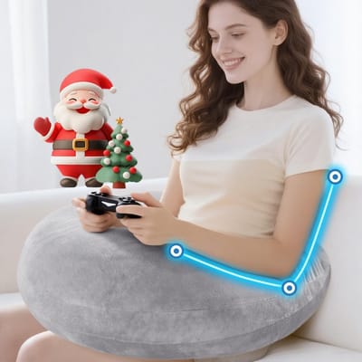 Ergonomisch U-Vormig Armsteunkussen voor Schoot - Ondersteuning voor Gamen, Lezen op Bed of Bank