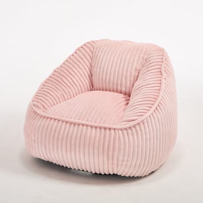 Zitzak - Roze zitzak met traagschuim - Pluizige chenille lounge stoel - Woonkamer & Slaapkamer - 98x92x73 cm