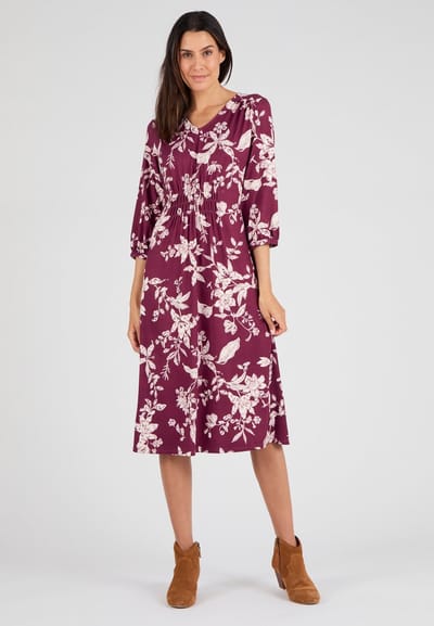 Damart - Jurk tricot warm - Dames - Rood - XS