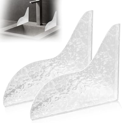 2 Stuks Zelfklevende Douche Splash Guard, Transparante Waterdicht Drupbeschermer voor Bad en Douche, Hoekbescherming voor Badkuip en Douche met Antibacteriële Behandeling
