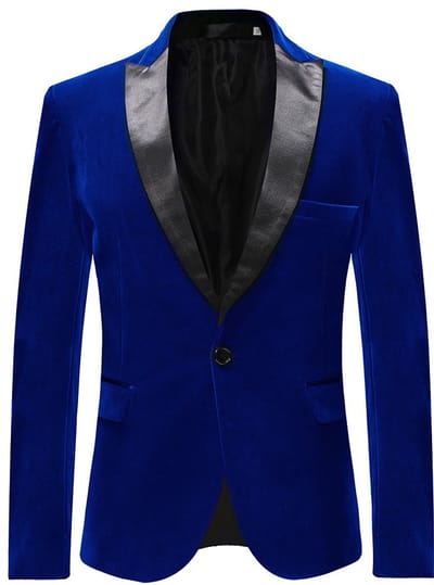 ALLTHEMEN Heren Fluwelen Blazer - Klassieke Halslijn - S