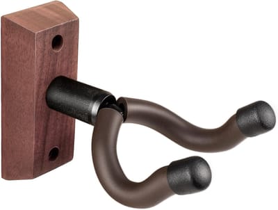 U-Vormige Gitaar Wandhanger van Zwart Walnoot - Bijzondere Gitaarhouder voor Akoestische en Elektrische Instrumenten