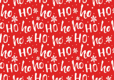 Cadeaupapier 'Ho Ho Ho' van Susy Card