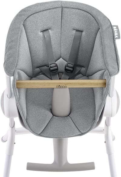 Béaba Up & Down Stoelverkleiner - Comfortkussen voor Kinderstoel - Ergonomisch & Zacht - Wasbaar - Vanaf 6 Maanden - Grijs