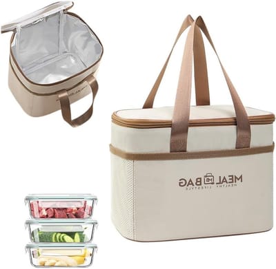 Vouwbare Lunchtas, Geïsoleerde en Waterdichte Tas voor Picknick, Reizen en Schoolgebruik voor Dames, Heren en Kinderen