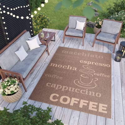 Tapiso Floorlux Vloerkleed Laagpolig Bruin Keuken Modern Tapijt Maat– 200x290
