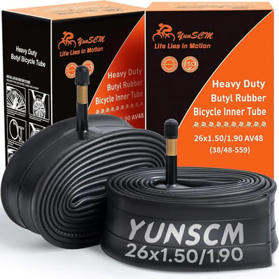 2 Stuks Heavy Duty Fietsbinnenbanden 26 inch AV 48 mm Schrader Ventiel