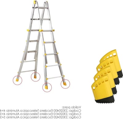 Telescopische ladder aluminium set 4-delig - Contera, professioneel gebruik Ladder Feet