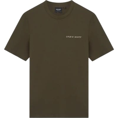 Lyle & Scott geborduurd logo Wilton groen T-shirt