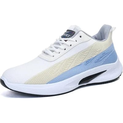 Sportschoenen Heren Lente En Zomer Nieuwe Trend Veelzijdige Heren Slijtvaste Mesh Hardloopschoenen Lichtgewicht Schoenen 44 white