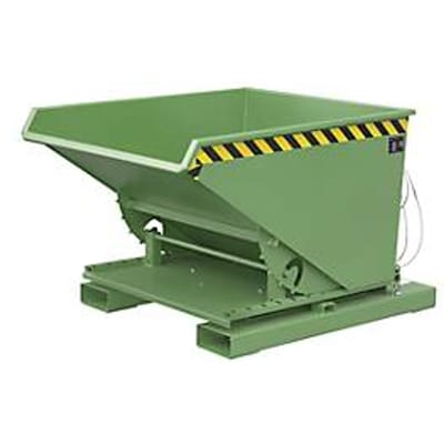 Spaanbak voor hefwagen, type S3S 600, groen RAL 6011