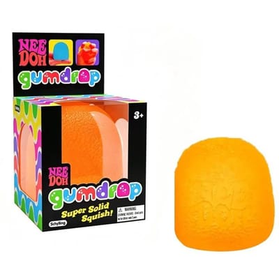 Needoh Gumdrop Speelgoed Schattig Oranje Knijpbaar Transparant Korrelig Niet Giftig Fidget Verlichting Stress Autisme ADHD Sensorisch Volwassen Cadeau