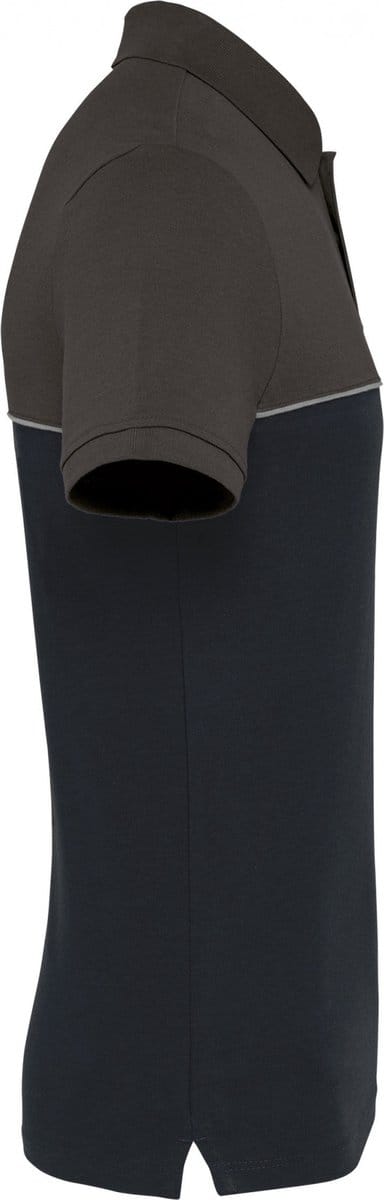 WK. Designed To Work Ecologische uniseks polo met korte mouwen in twee kleuren WK210 - Black / Dark Grey - XL