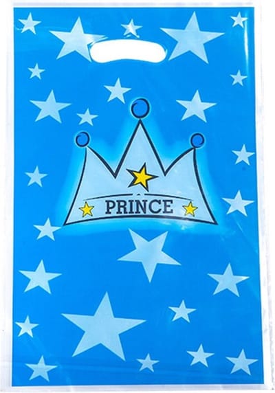 10x Plastic Uitdeelzakjes - Traktatie Zakjes Voor Uitdeelcadeautjes - Uitdeelzakjes Kinderfeestje - Uitdeeltasjes - Verjaardag - Feestje - 10 Stuks - 16.5x25cm - Prince