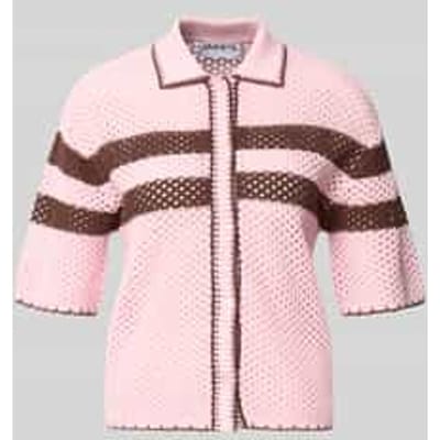 Cardigan met polokraag en 1/2-mouwen