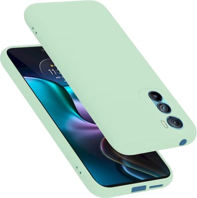 Cadorabo Hoesje geschikt voor Motorola EDGE 30 in LIQUID LICHT GROEN - Beschermhoes gemaakt van flexibel TPU silicone Case Cover