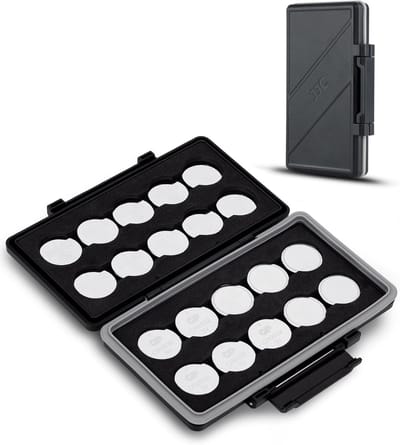 Batterij Opbergkoffer - Muntbatterij Houder - Batterijen Organiseren - Waterdicht Anti-Schok - Compact Lichtgewicht