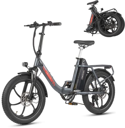 Maxtron MULE Elektrische Fiets – Opvouwbare E-bike – 20×3.0 Inch Banden – 48V 20Ah Accu – Actieradius tot 110 km – Mechanische Schijfremmen – Stadsfiets – Max. Belastbaar 120 kg –Grijs