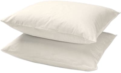 Beau Maison | Katoenen Kussenslopen Creme - 100% Perkaal Katoen - 60x70cm | Set van 2 stuks